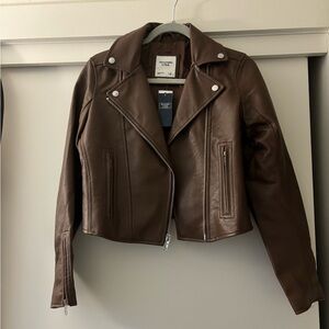 Abercrombie & Fitch Brown Leather Jacket